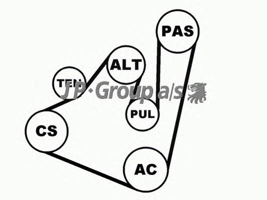 1118112810 JP Group Ремінь приводний, агрегатів, комплект