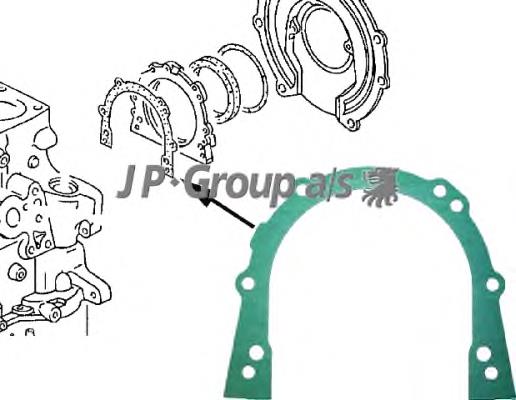Прокладка колінвалу двигуна, задня JP Group 1119100100 ціна, від 1.33 USD