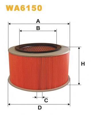 Фільтр повітряний WA6150 WIX