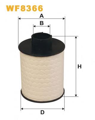 Фільтр тонкого очищення палива WIX WF8366 ціна, від 7.05 USD
