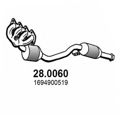 A169490051980 Mercedes Каталітичний нейтралізатор відпрацьованих газів