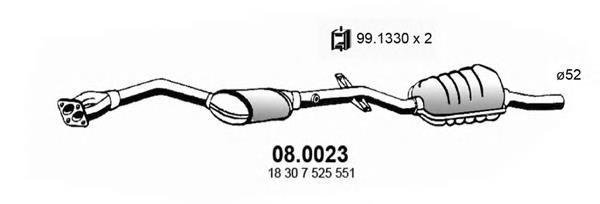 18307523730 BMW Каталітичний нейтралізатор відпрацьованих газів
