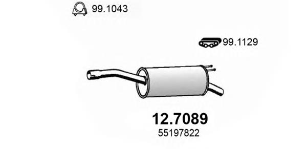 Глушник, задня частина 51823496 Fiat/Alfa/Lancia