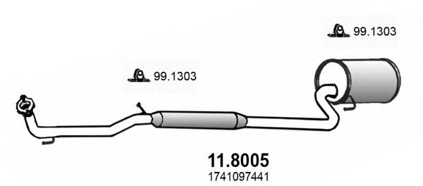 Глушник, передня частина 118005 Asso