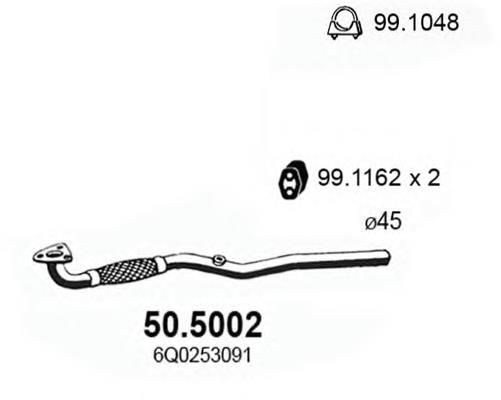 Глушник, передня частина VAG 6Q0253091F