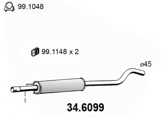 Глушник, центральна частина Bosal 800471