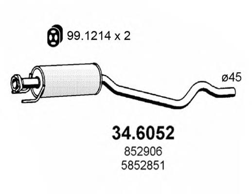 5852986 Opel Середній глушник