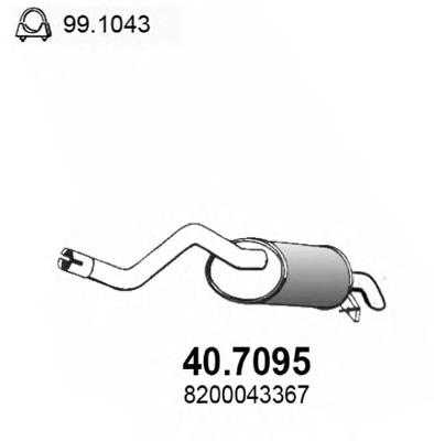 407095 Asso Глушилка задня