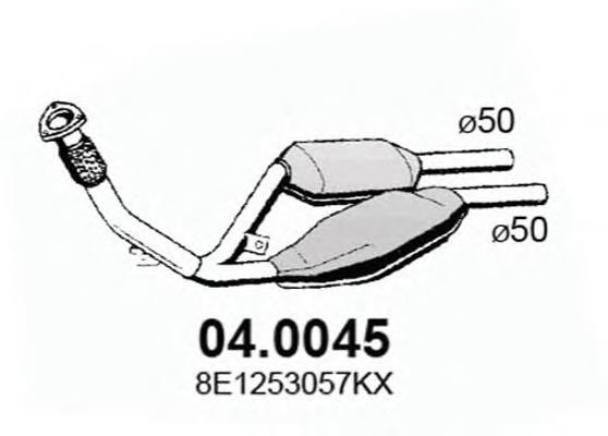 Труба приймальна (штани) глушника, передня 8E1253057KX VAG