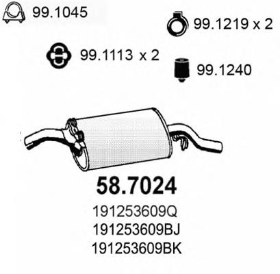 191253609BK VAG Глушилка задня