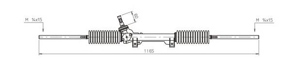 Рейка рульова CI4031 General Ricambi