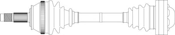 Піввісь (привід) передня, права FI3085 General Ricambi