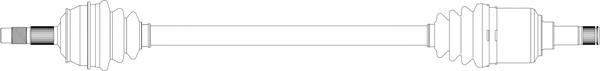 Піввісь (привід) передня, права FI3108 General Ricambi