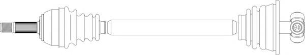 Піввісь (привід) передня, ліва RE3158 General Ricambi