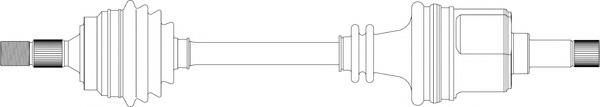 Піввісь (привід) передня, ліва PE3007 General Ricambi