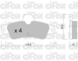 Колодки гальмові задні, дискові 8221430 Cifam