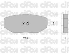 Колодки гальмівні передні, дискові 8220970 Cifam