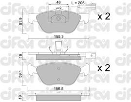 Гальмівні колодки Cifam 8220830 ціна, від 26.69 USD