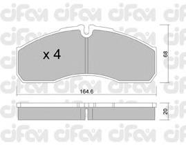 Колодки гальмівні передні, дискові 8225783 Cifam