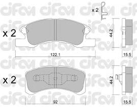 Колодки гальмівні передні, дискові 8226050 Cifam