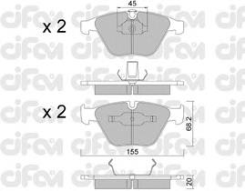 Колодки гальмівні передні, дискові 8225584 Cifam