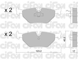Колодки гальмові задні, дискові 8221800 Cifam