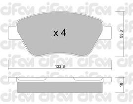 Гальмівні колодки Cifam 8223211 ціна, від 19.11 USD