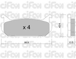 Колодки гальмові задні, дискові 8223030 Cifam