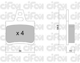 Колодки гальмові задні, дискові 8222850 Cifam