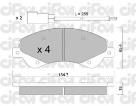 Колодки гальмівні передні, дискові 8226790 Cifam