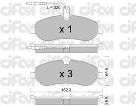 Гальмівні колодки Cifam 8227070 ціна, від 24.34 USD