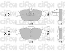 Колодки гальмові задні, дискові 8226660 Cifam