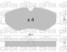 Колодки гальмівні передні, дискові 8226711 Cifam