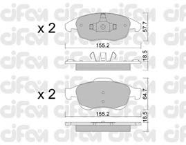 Гальмівні колодки Cifam 8228000 ціна, від 23.08 USD