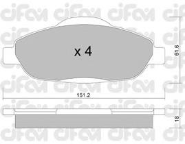 Передні тормозні колодки 8228040 Cifam