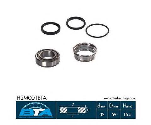 Підшипник маточини задньої BTA H2M001BTA ціна, від 24.97 USD