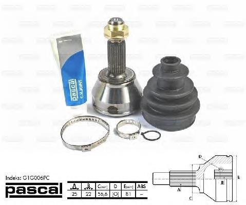 ШРУС зовнішній Pascal G1G006PC