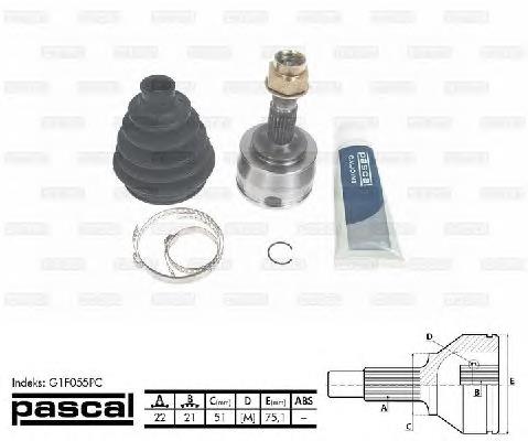 ШРУС зовнішній передній G1F055PC Pascal