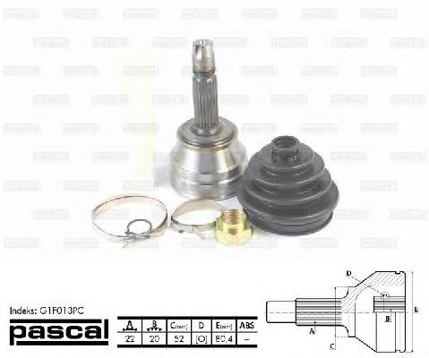 ШРУС зовнішній передній G1F013PC Pascal