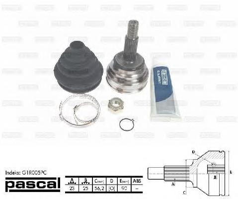 ШРУС зовнішній передній G1R005PC Pascal
