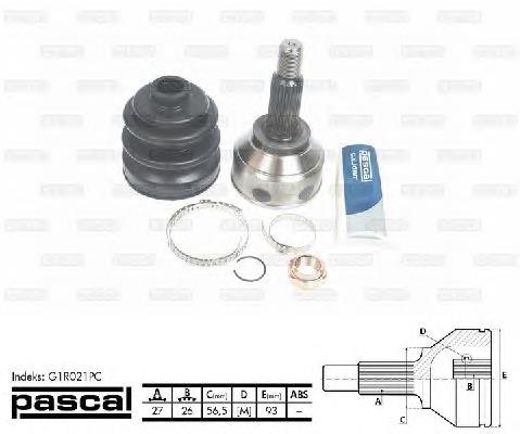 ШРУС зовнішній передній G1R021PC Pascal
