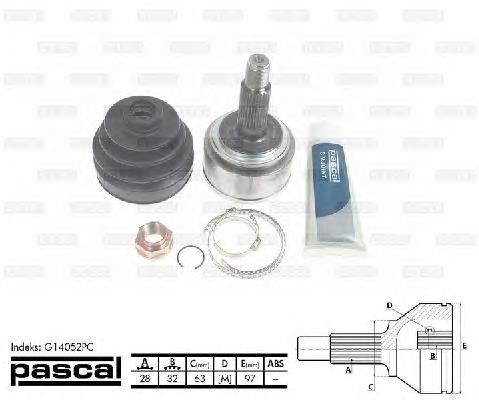 ШРУС зовнішній передній G14052PC Pascal