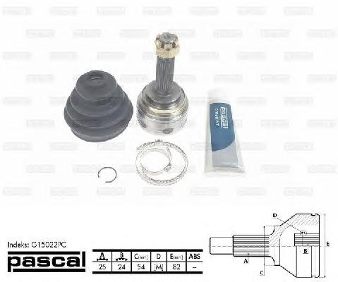 ШРУС зовнішній передній G15022PC Pascal