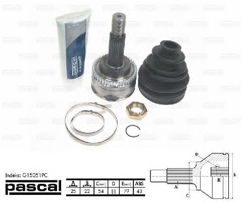 ШРУС зовнішній Pascal G15051PC