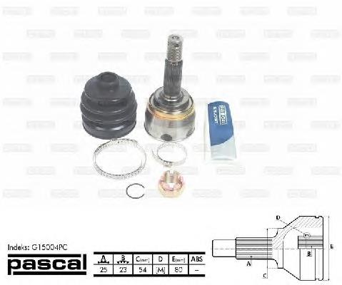 ШРУС зовнішній передній G15004PC Pascal