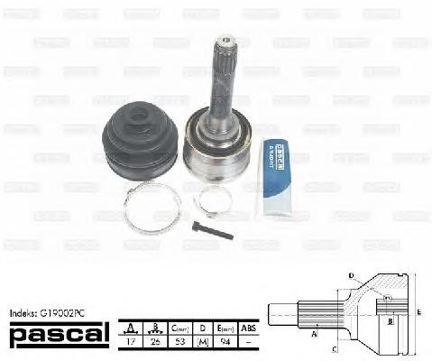 ШРУС зовнішній передній G19002PC Pascal