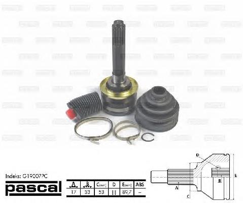 ШРУС зовнішній передній G19007PC Pascal