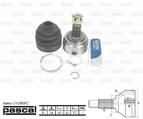 ШРУС зовнішній Pascal G1C005PC