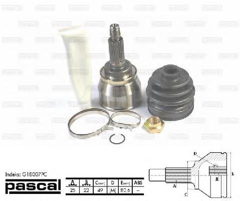 Купити G18007PC Pascal Шарнір приводу зовнішній