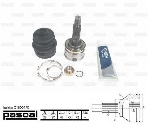ШРУС зовнішній Pascal G18009PC